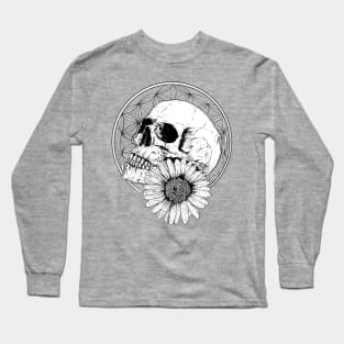 Macabre Goth Skull Long Sleeve T-Shirt